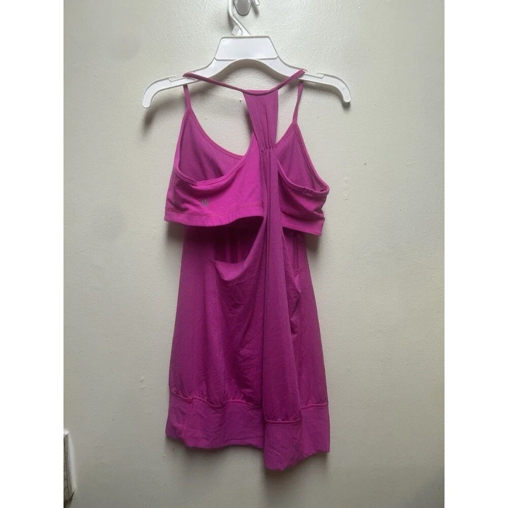 Lululemon No Limit Tank pink  Womens Size 8 build in bra GUC! - Picture 3 of 7